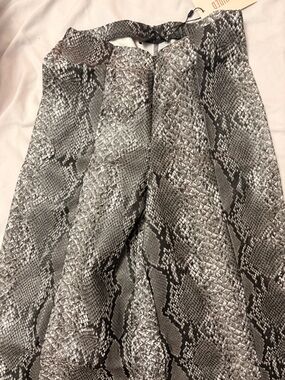 Missguided + Gray Snake- print pants
